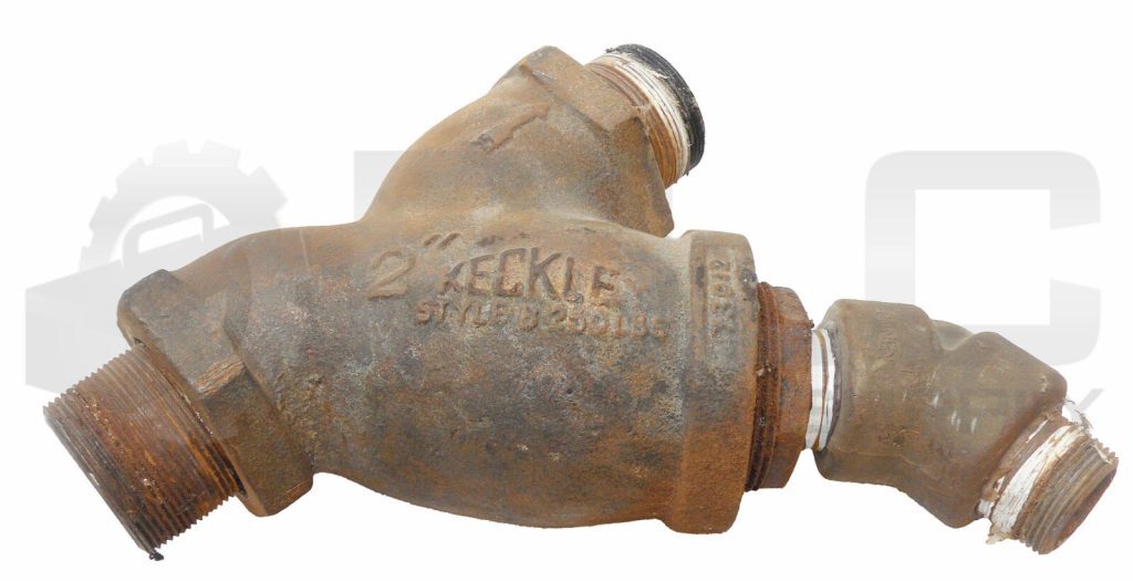 KECKLEY STYLE B 2″ Y STRAINER 250LBS W/ BONNEY 1 1/4″ A105 SA105 ELBOW PIPE