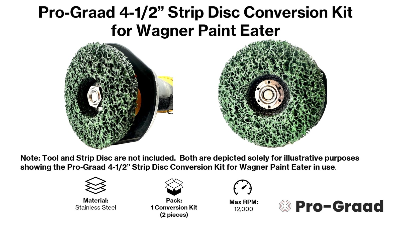 SuperGrindz Universal Strip Disc Conversion Kit for Wagner PaintEater -…