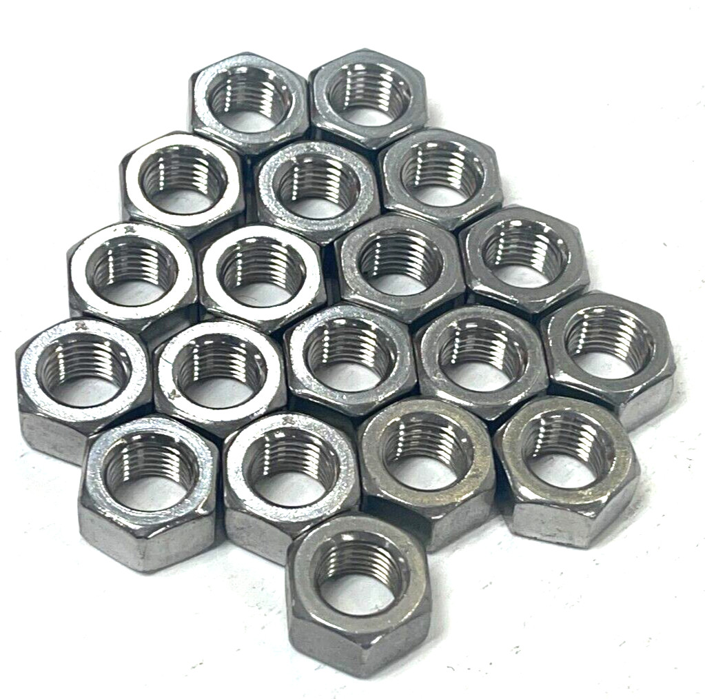 MSC 7/16-20 UNF STAINLESS STEEL RIGHT HAND HEX NUT 87925731 *LOT OF 19*