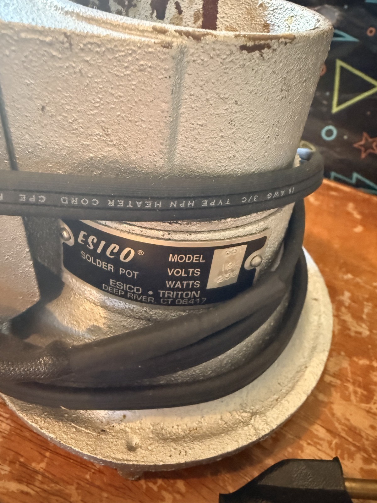 NICE Vintage Esico Solder Pot Triton 250W 120V # 36T