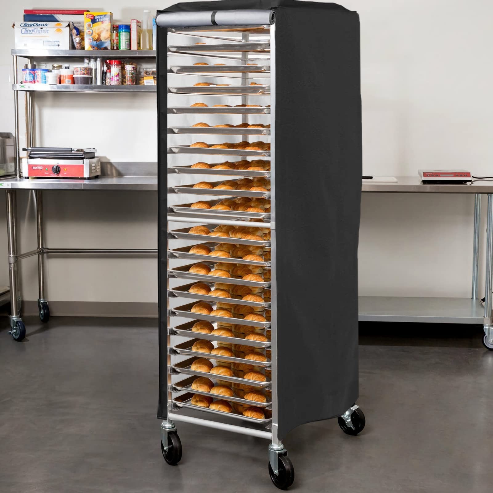 Sealcover Pan Rack Cover, High Density Waterproof and Dustproof Bread Rack Co…