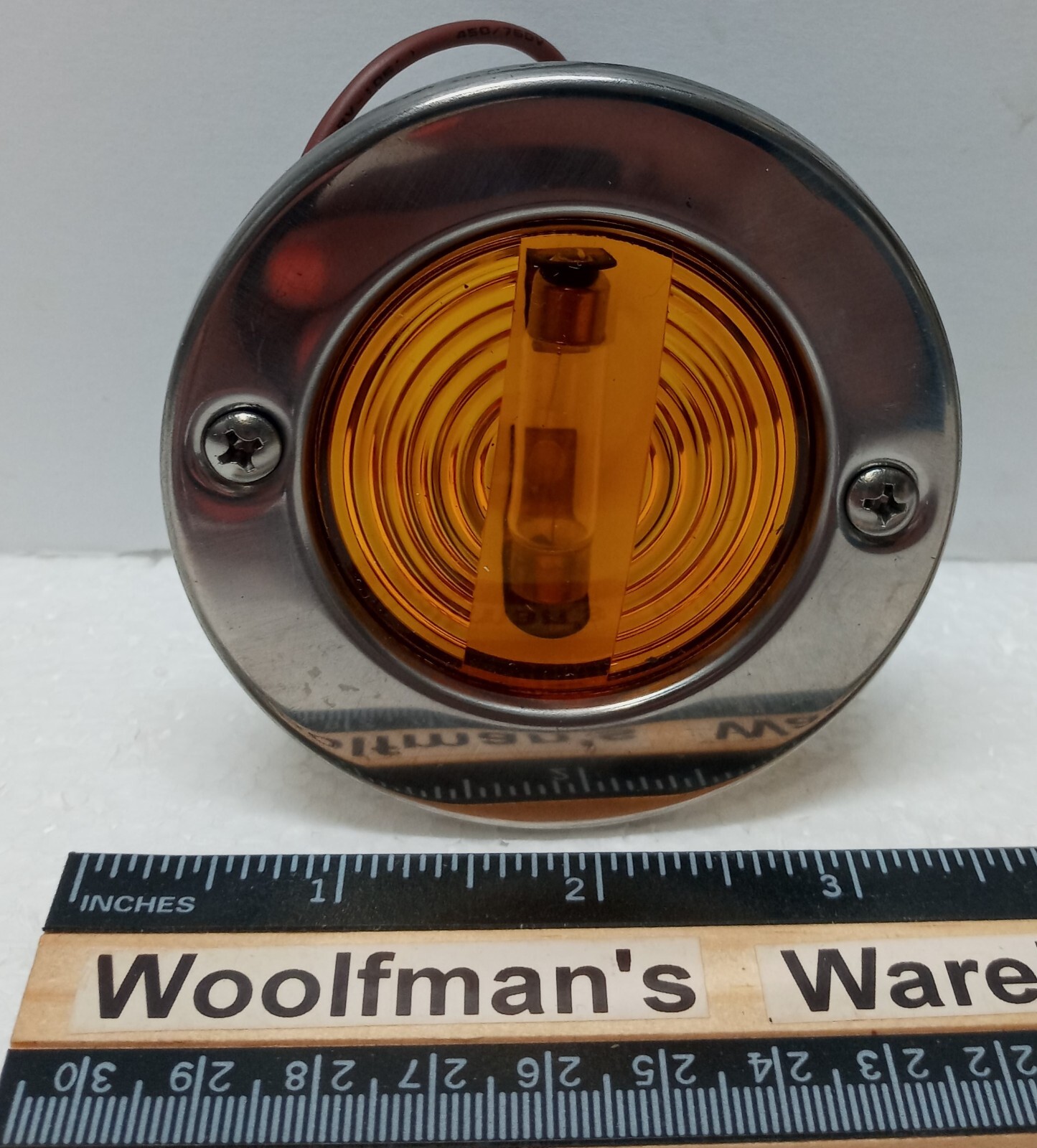 Lot of 4 Tail Light Side Marker Round Amber Lens………………………3G3