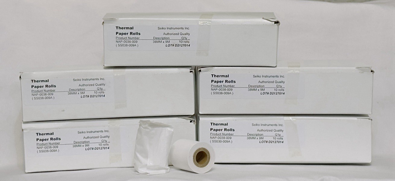 SAGE EAS ENDEC Thermal Printer Paper – 9 Meters x 38 Millimeters – 10ct XL Rolls