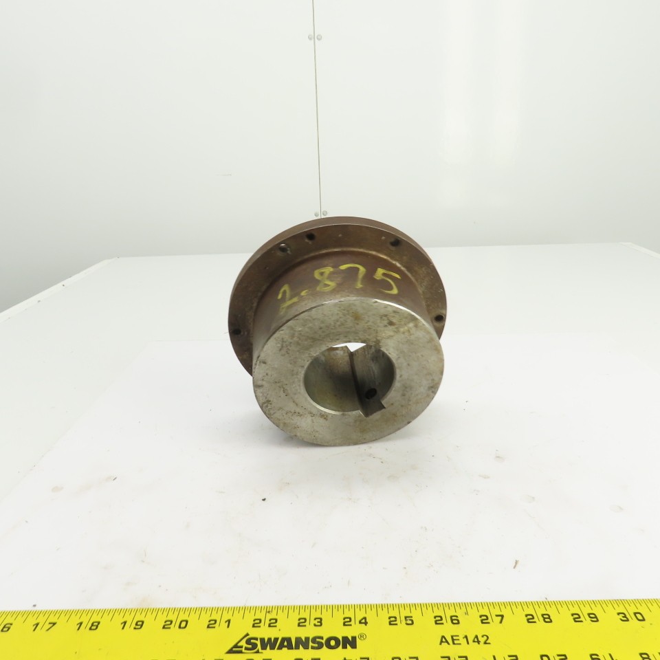Flanged Coupling Hub Sleeve 2.875″ Shaft 7-7/8″ Flange OD 3/4″ Key
