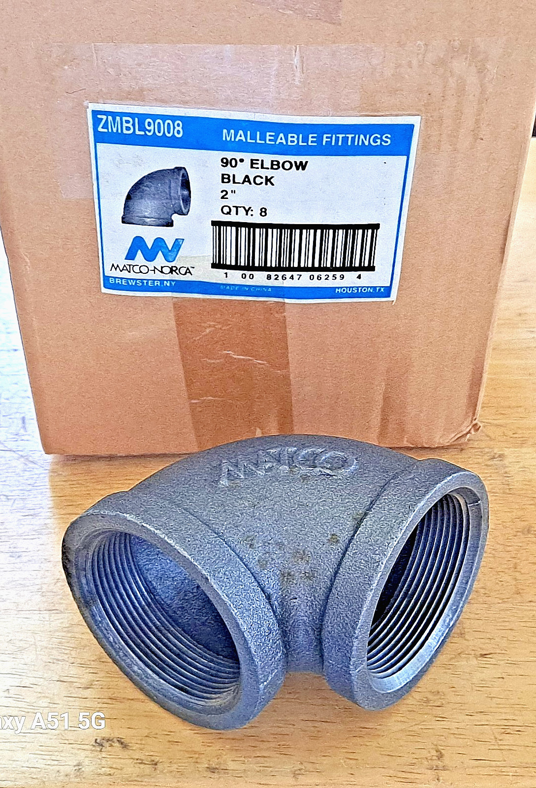 Box Of 8 2 Inch Matco-Norca ZMBL9008 Malleable 90 Elbow NEW NOS FREE SHIPPING