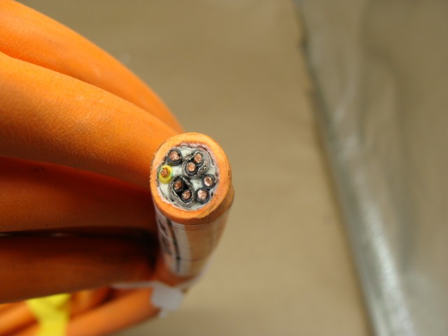 REXROTH SERVO MOTOR POWER CABLE RKL0019 INK0653 06 21 42/17 600V 24 FEET