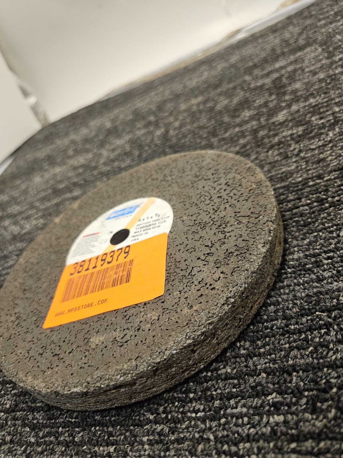 (QTY 2) Norton 8 x 1 x 5/8 Inch Grinding Cut Wheel 4NV1434-T5BS-X348 6000RPM