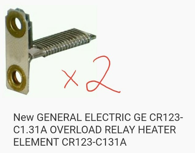SET LOT 2 GE General Electric CR123C1.31A Overload Heater Element CR123C131A USA