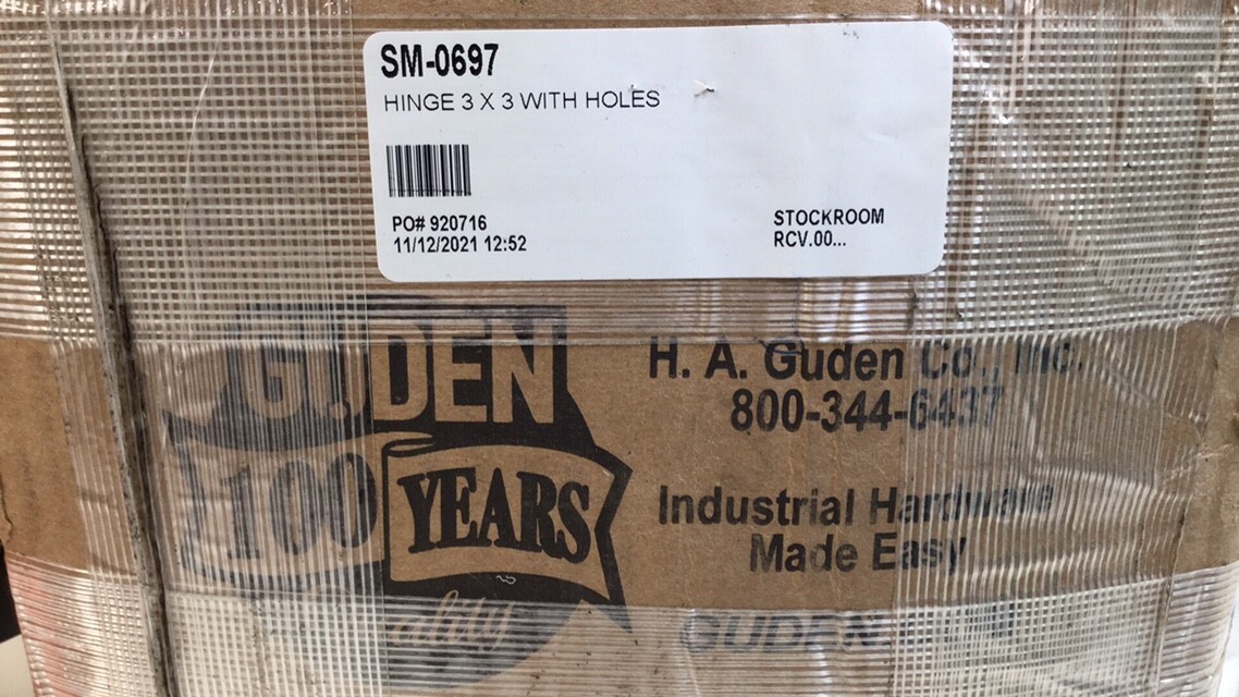 Guden 8000301225 SS Butt Hinge 3″X3″ 6 Hole/CTSK .120″ Thick SM-0697 (Pack Of 2)