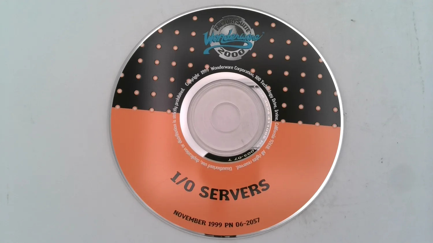 WONDERWARE 06-2057 I/O SERVERS NOV 1999 CD