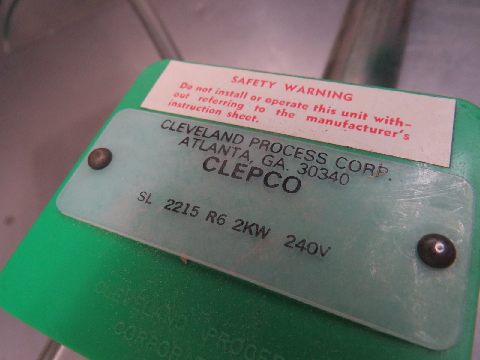 Clepco SL 2215 R6 2KW 240V Immersion Heater SS
