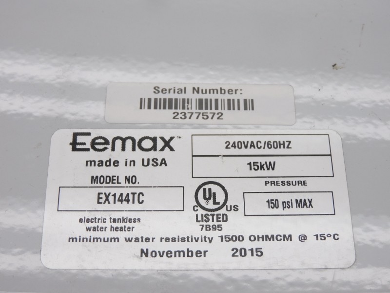EEMAX EX144TC 240VAC 150PSI NSNP