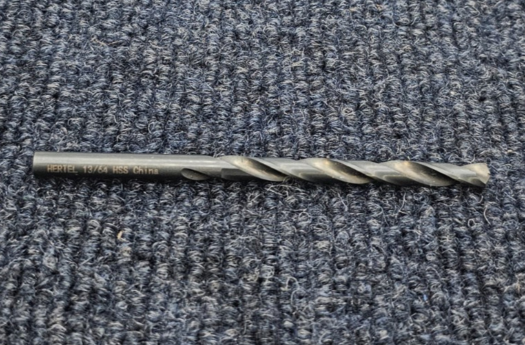 (QTY 9) Hertel 13/64 Inch Taper Length Drill HSS