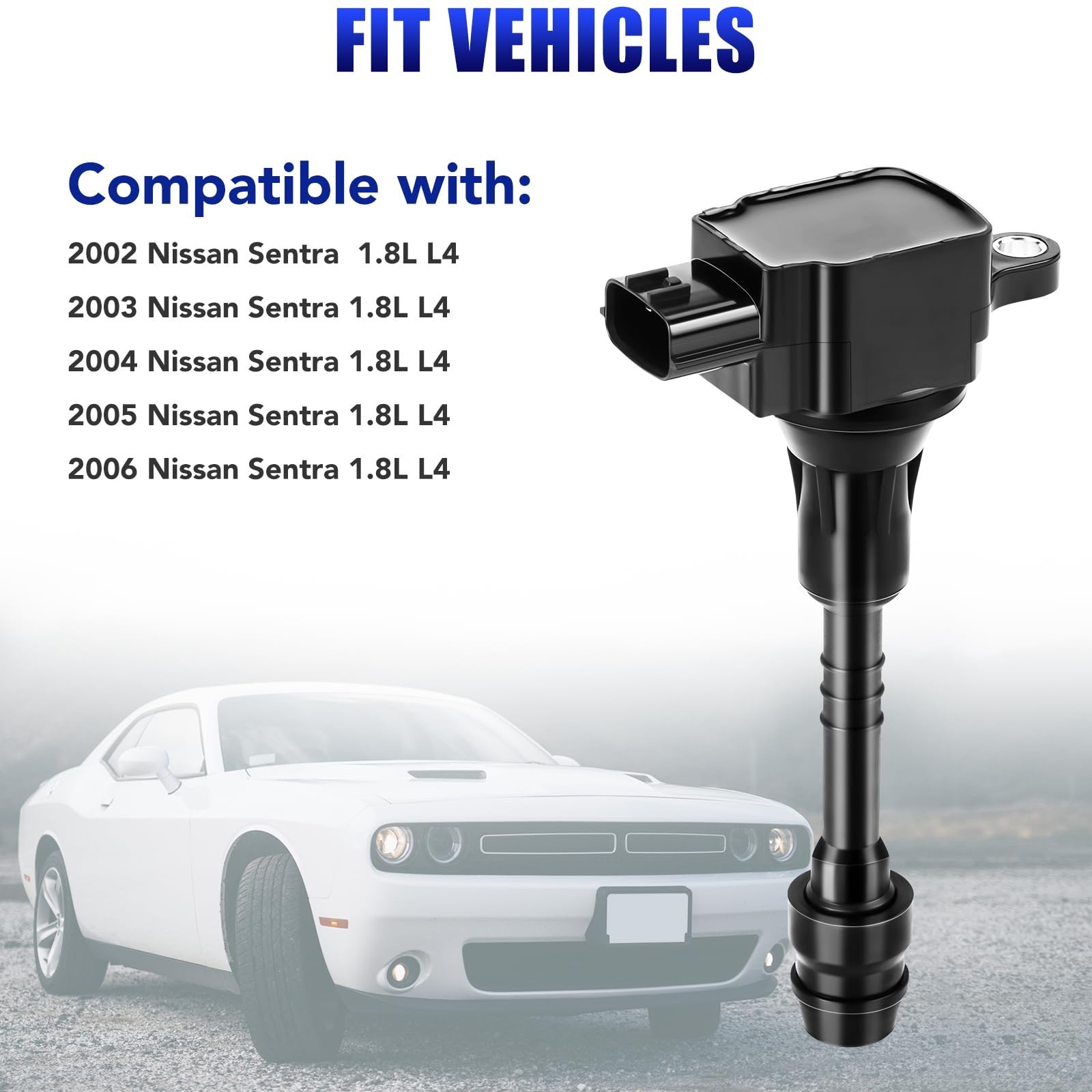 Set of 4 Ignition Coil Pack and Spark Plugs Fits for Nissan Sentra 1.8 L4 200…