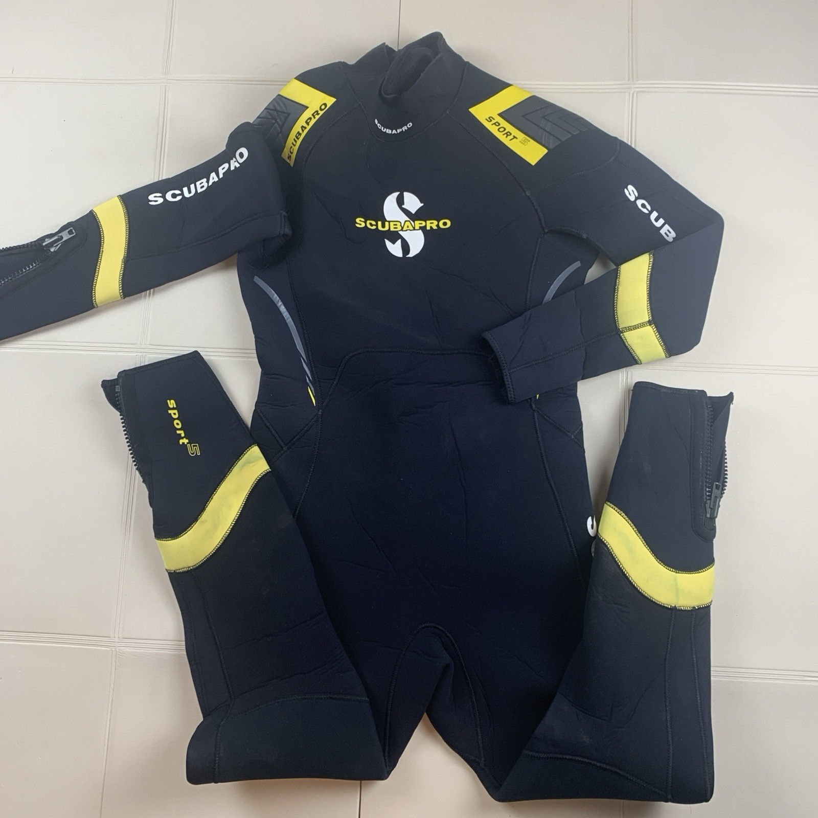 Scubapro Wet Suit Sport 5 Diving Full Body Men’s Large Neoprene Class B Black