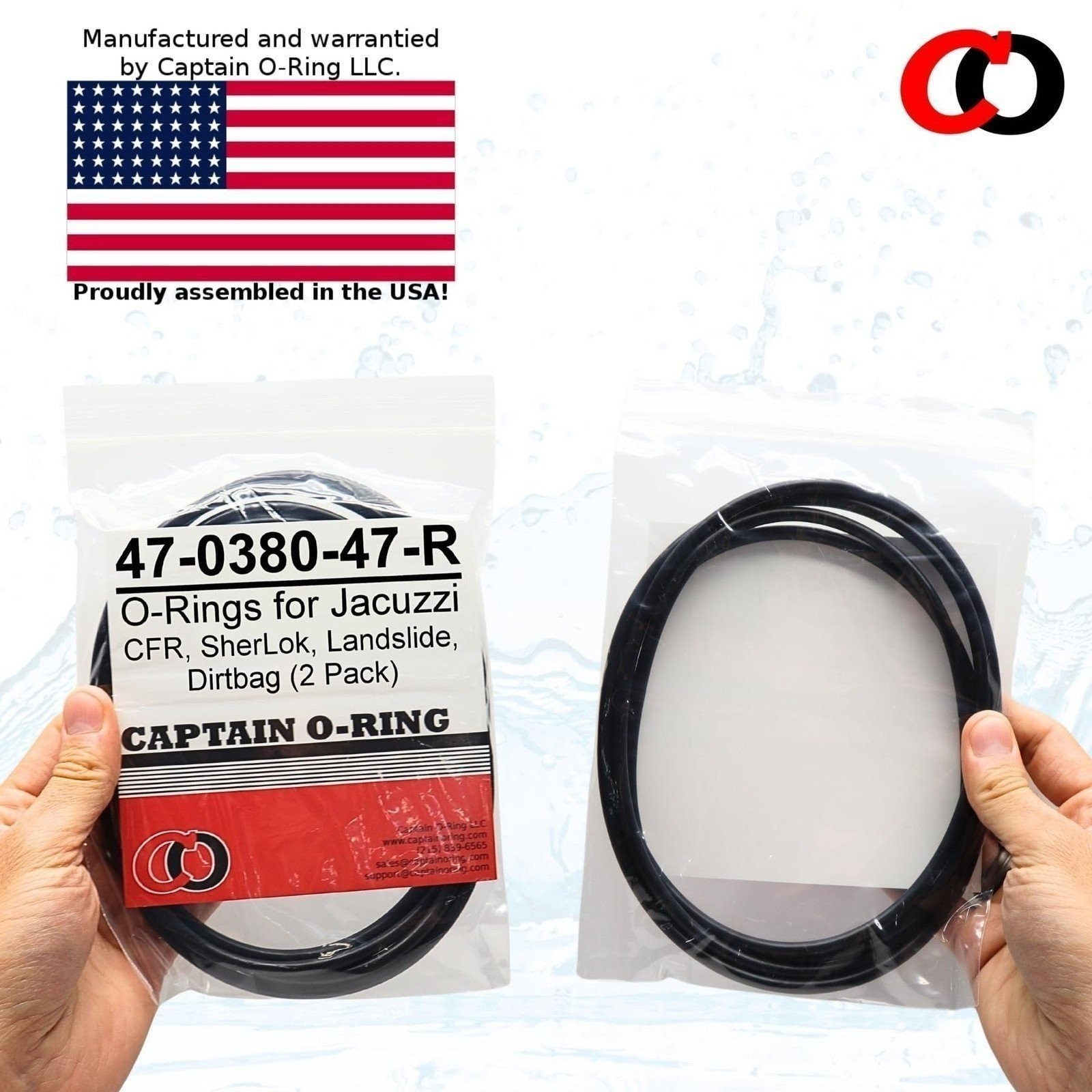 47-0380-47-R O-Rings for Jacuzzi CFR SherLok Landslide Dirtbag (2 Pack)