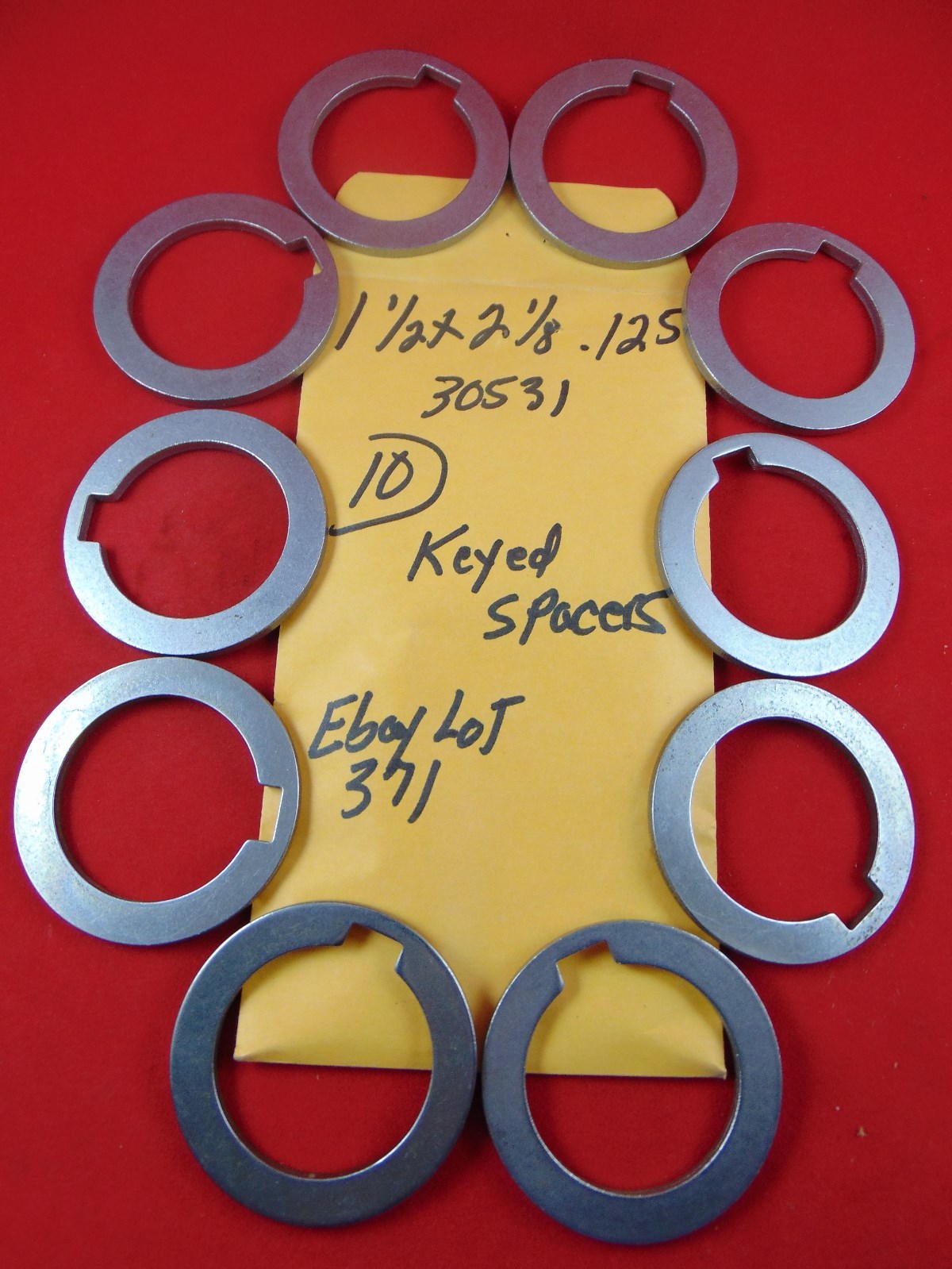 DESTACO 30531 Arbor Spacers 1-1/2″ x 2-1/8″ x .125 W/KEYWAY LOT OF 10 Shims