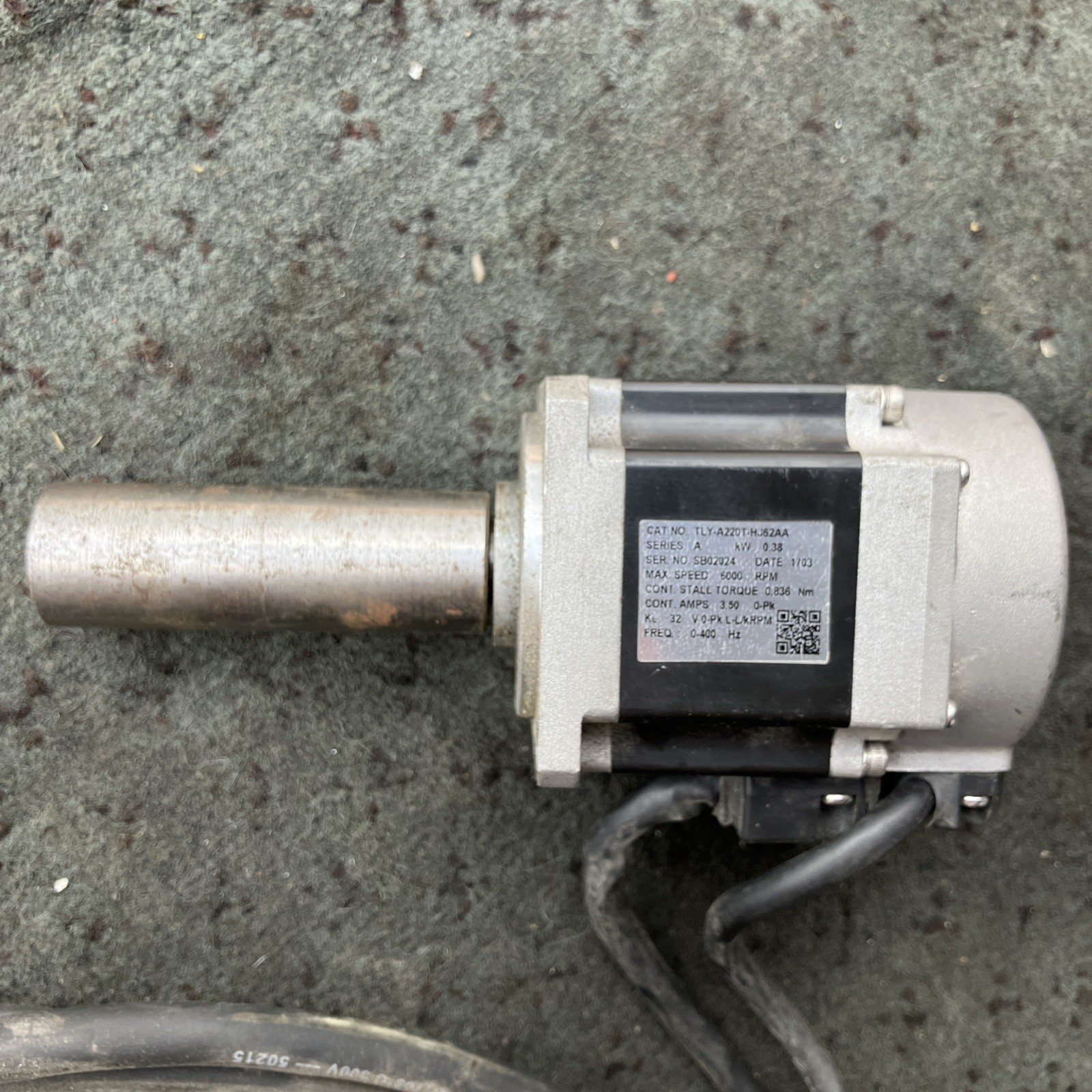 ALLEN BRADLEY TLY-A220T-HJ62AA /A INVERTER DUTY SERVO MOTOR 6000RPM 3.50A