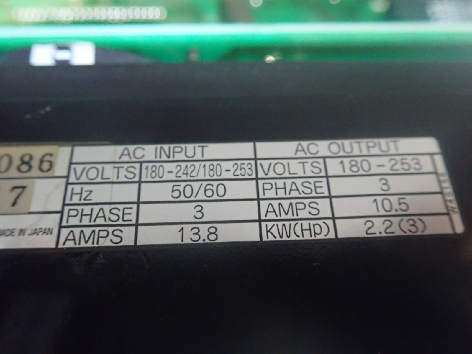YASKAWA DRIVE_CIRCUIT BOARD_CIMR-22AS3-1086