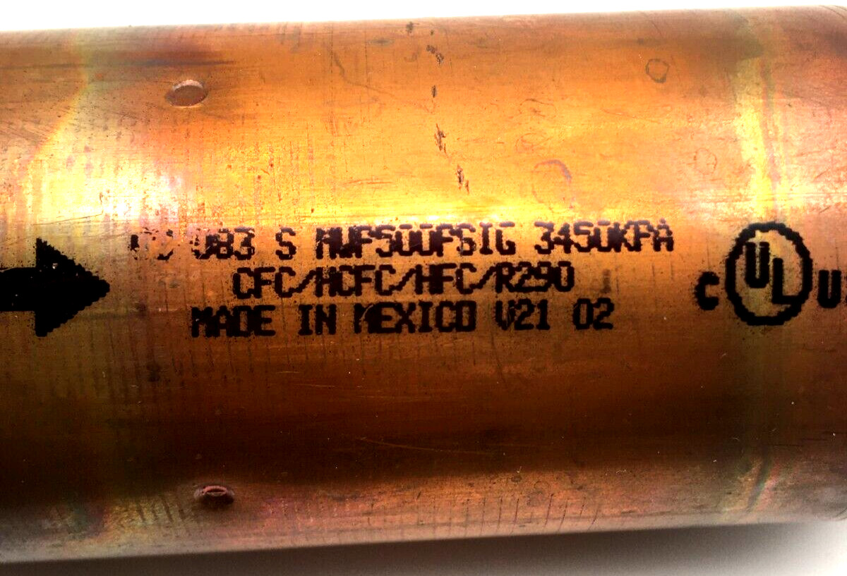 Emerson Climate Copper Liquid Line Filter Drier 083 S HWP500PSIG 3450KPA R290