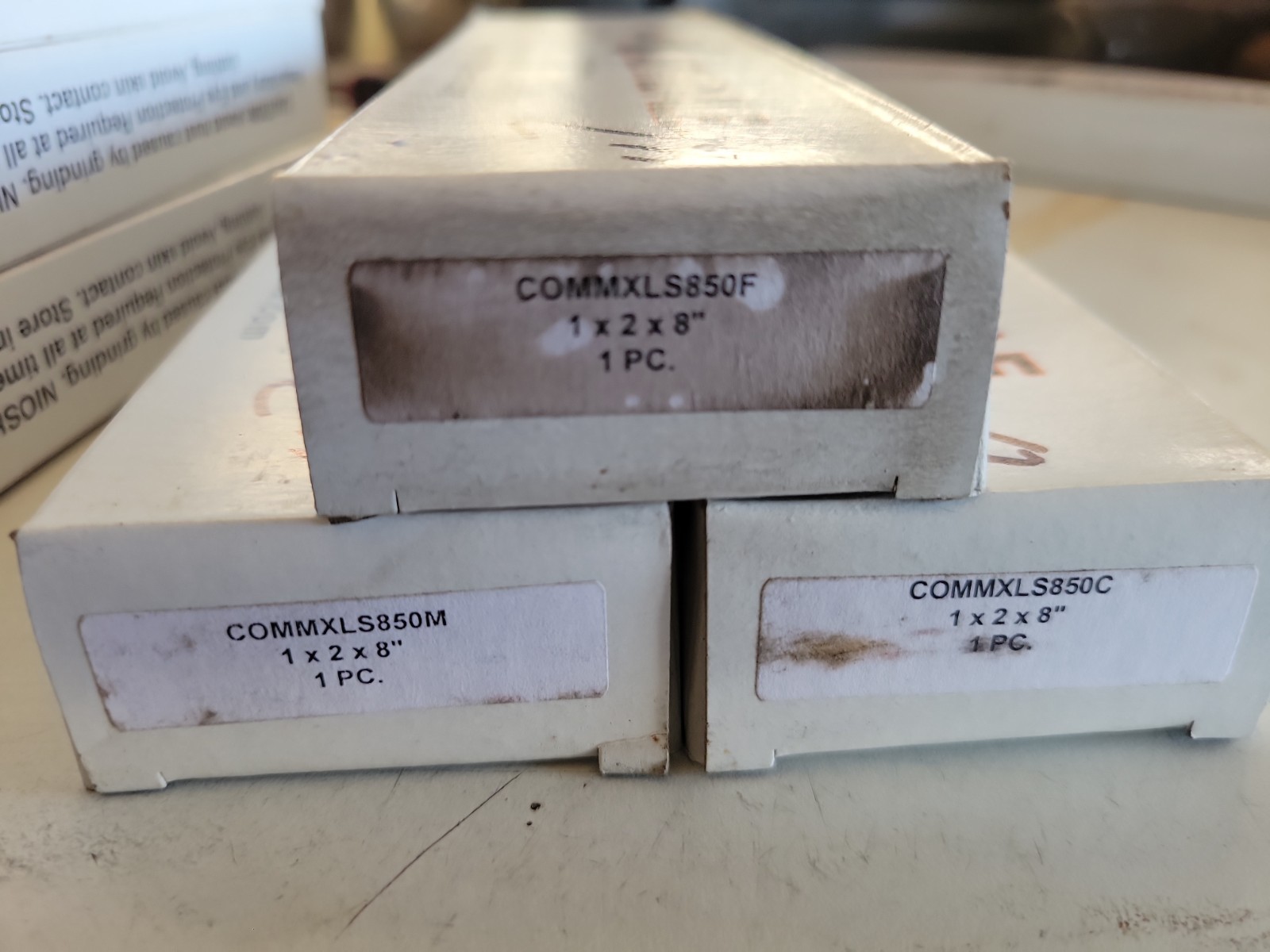(3) MARTINDALE ELECTRIC COMMXLS850 ABRASIVE STONES 1x2x8′ Coarse Med Fine Grit