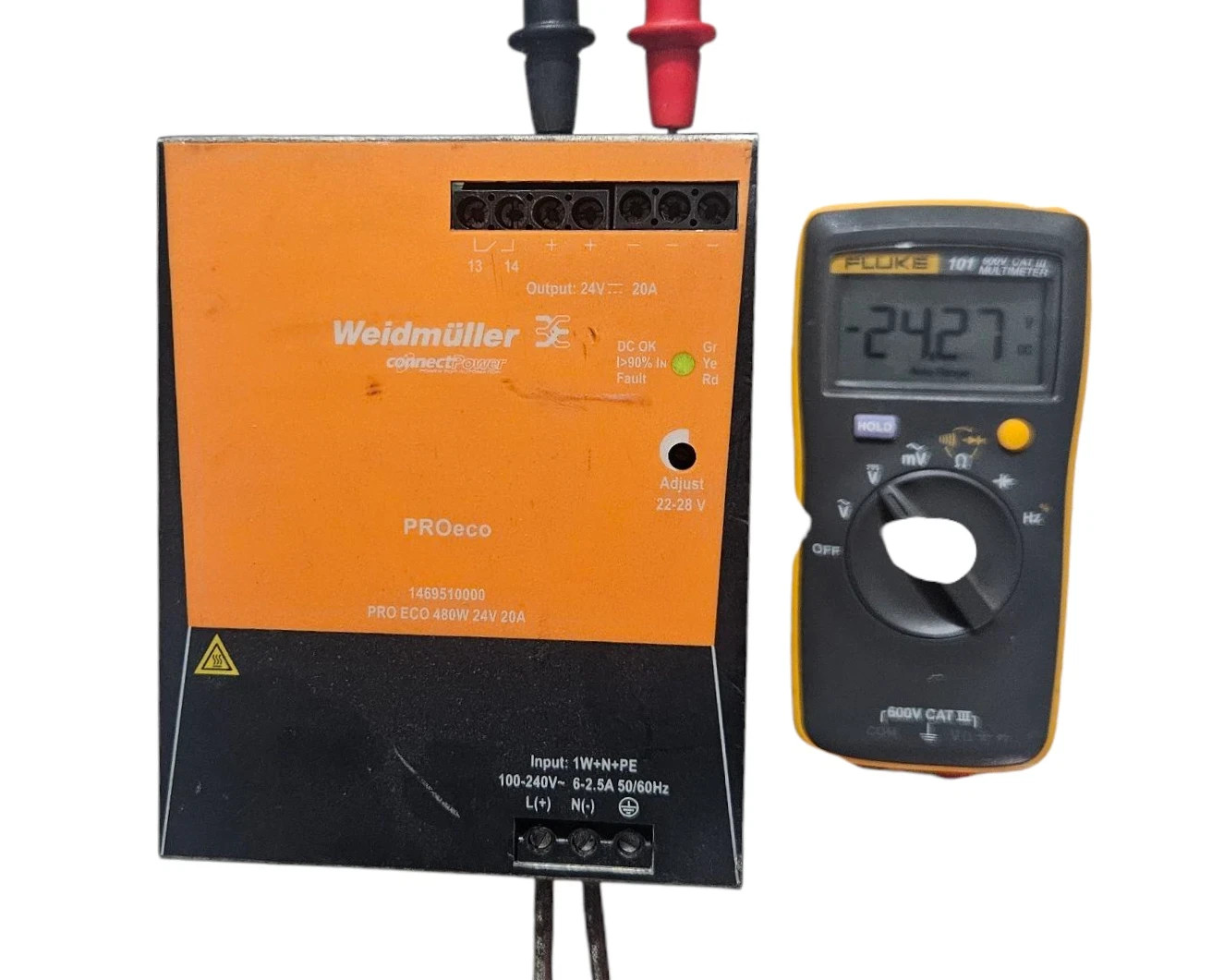 WEIDMULLER CONNECT POWER PROeco 1469510000 PRO ECO 480W 24V 20A POWER SUPPLY