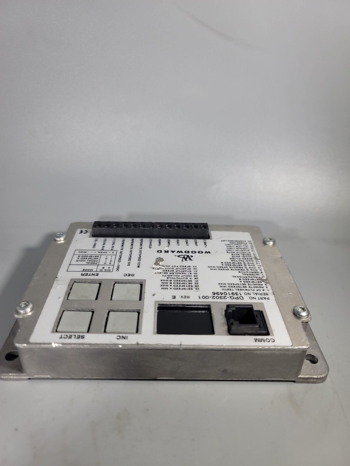 WOODWARD DPG-2302-001 Speed Controller Governor