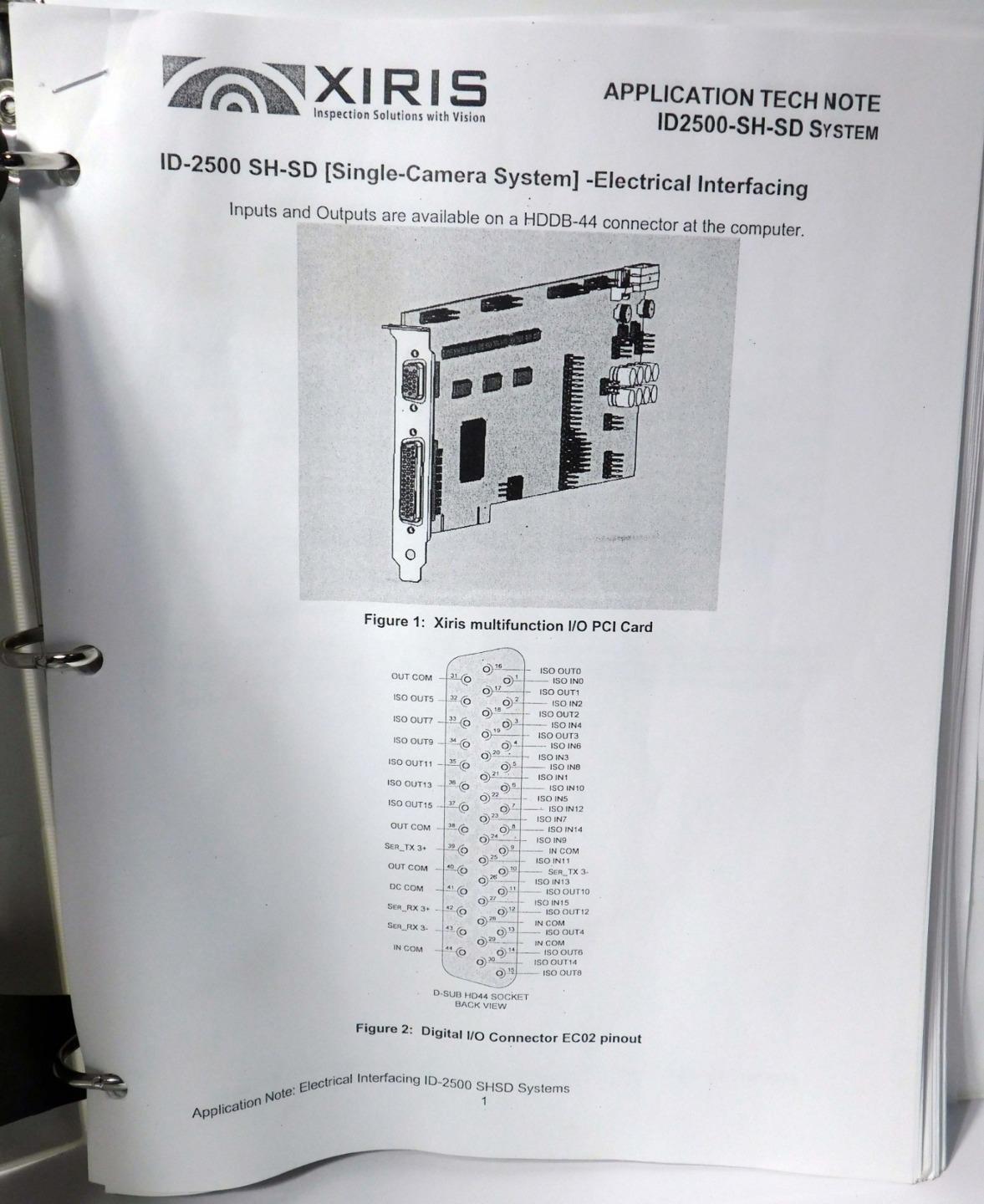 (1) XIRIS Operations Manual OM-5002-ID-00 RE: ID-2500 Operators Manual