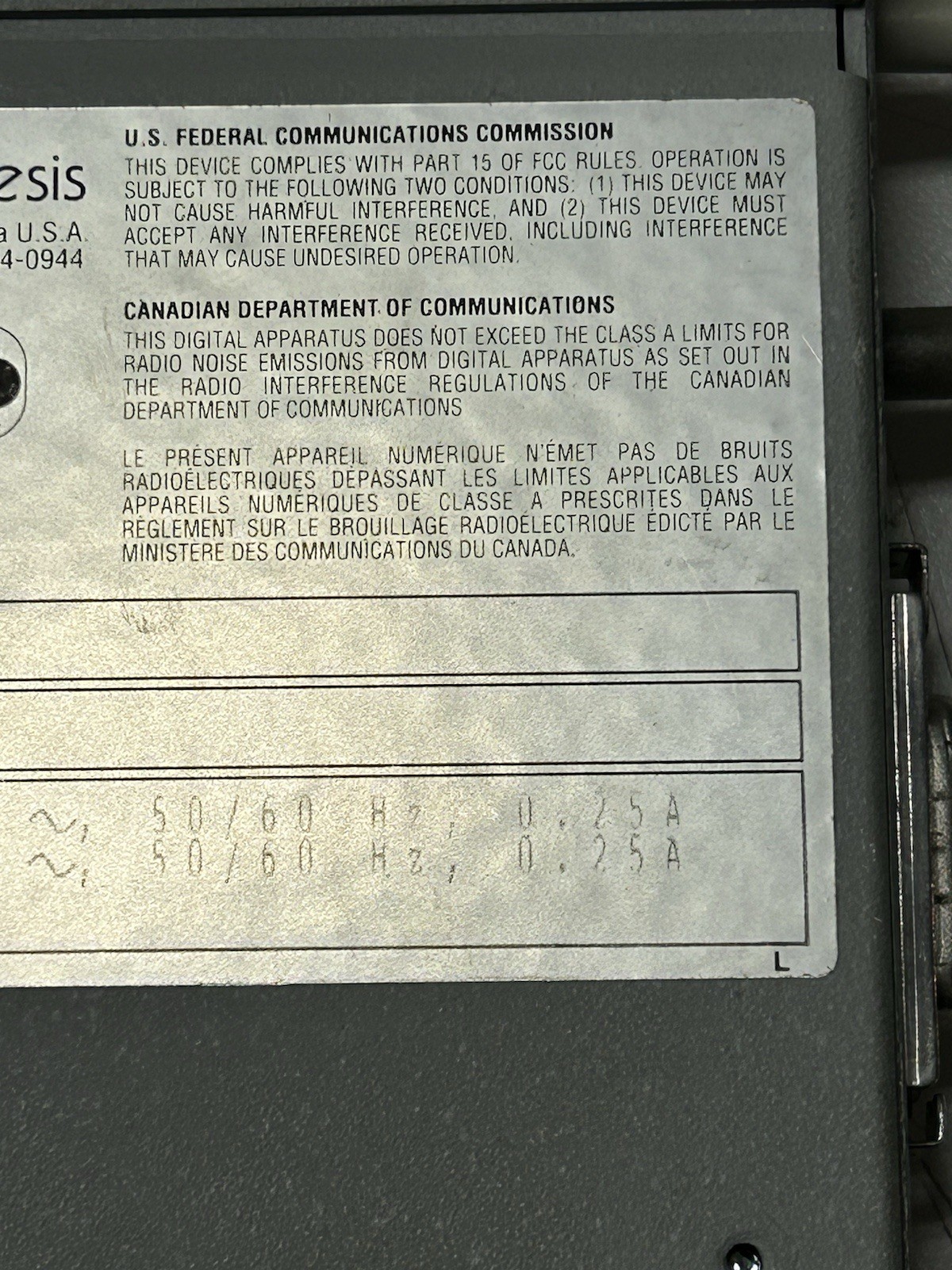 Allied Telesis CentreCOM Micro Repeater & Power Cord # AT-MR126F