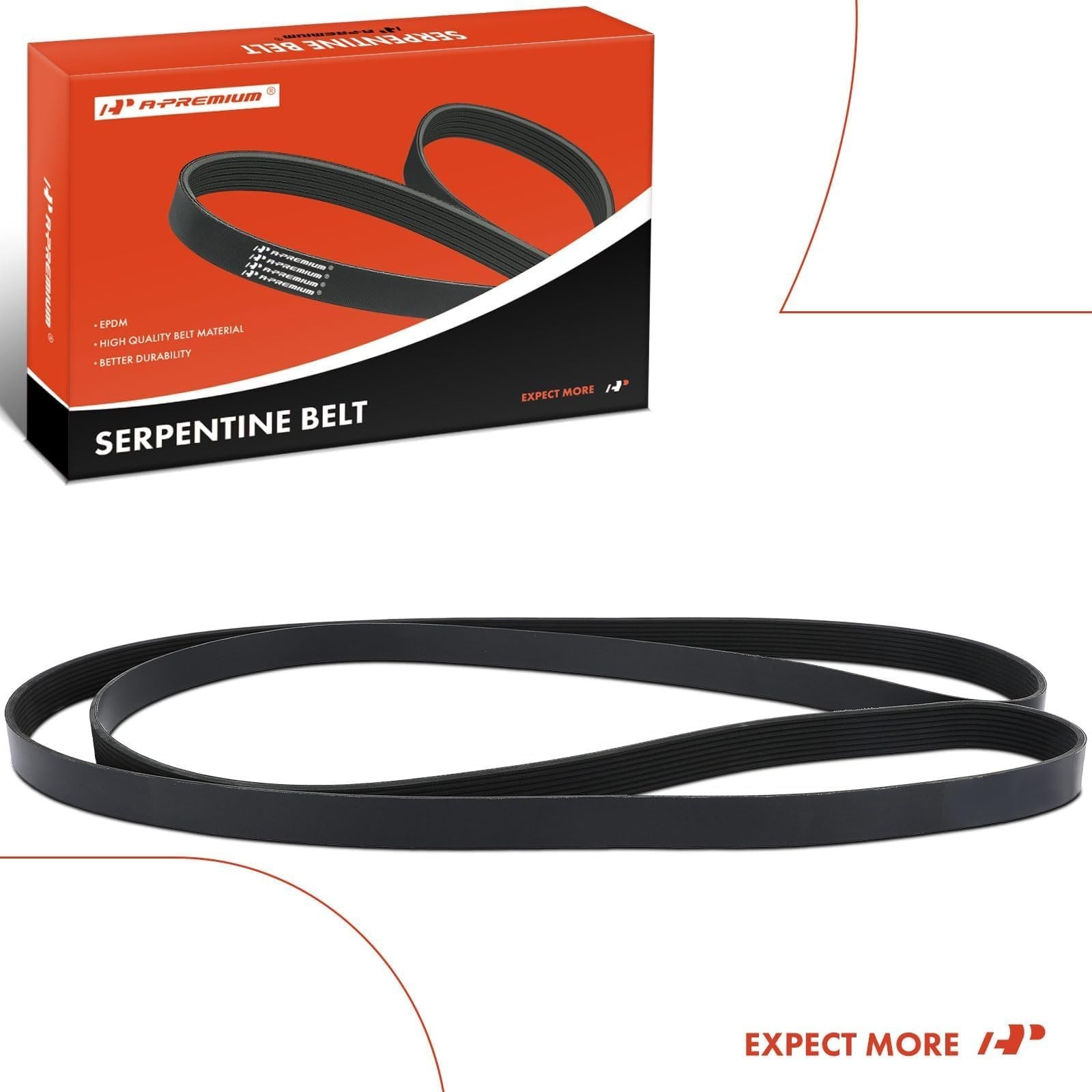 A-Premium 119.53 Inch 8-Rib Serpentine Drive Belt For Ford F-250 1995-1996, F…