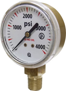 UNIWELD G7D Welding Gauge 2″ Brass 4000PSI 1/4 NPT