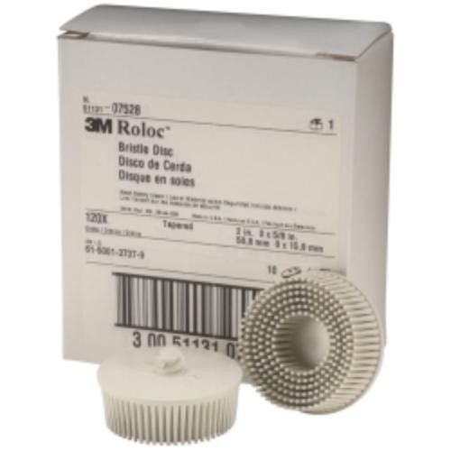 3m 07528 2″ Scotch-brite Roloc Bristle Discs 120 Grit Fine White
