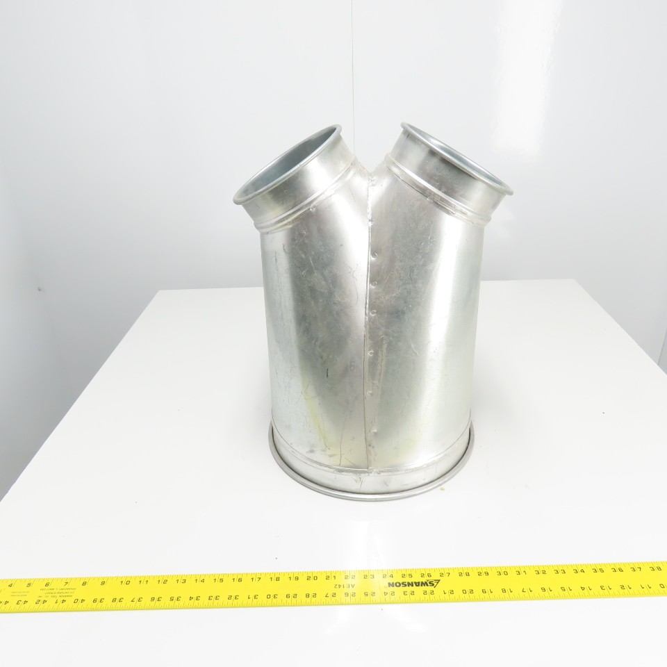 Nordfab Style Y Galvanized Duct 14-3/4″ OD x (2)7-1/2″ OD Rolled Edge 22″ OAL
