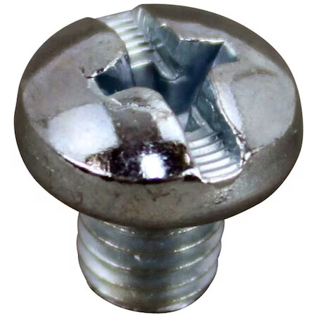 Allpoints 262345 Screw, 10-32 X 1/4 Pan Head Zinc Plated Slotted/Philips