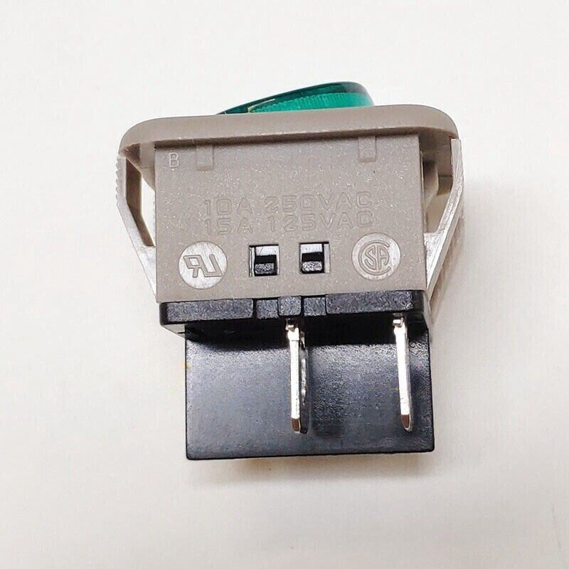 2PC FOR PRONIC R2 Rocker Switch 15A 4 Feet Round Green Light Switch R21-22C-36