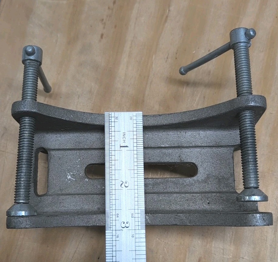Vintage Adjustable Gas Tank Vise Bracket Clamp by Linde Specialty Gas