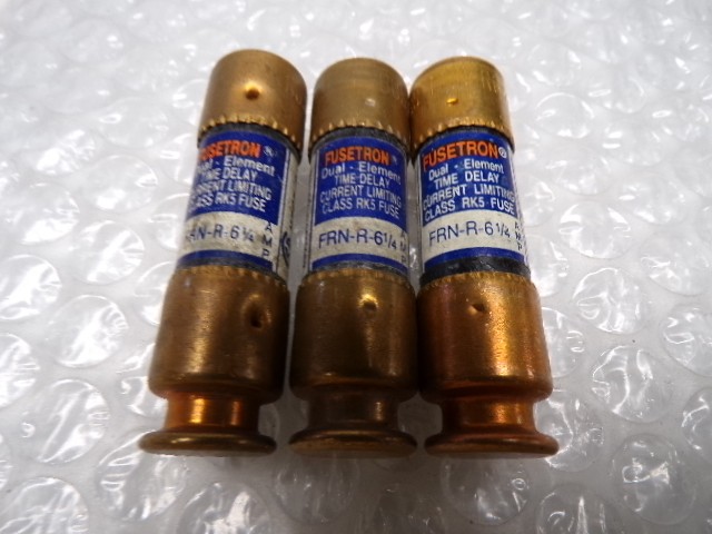 FUSETRON FRN-R-6-1/4 FUSE LOT OF 3 NSNP