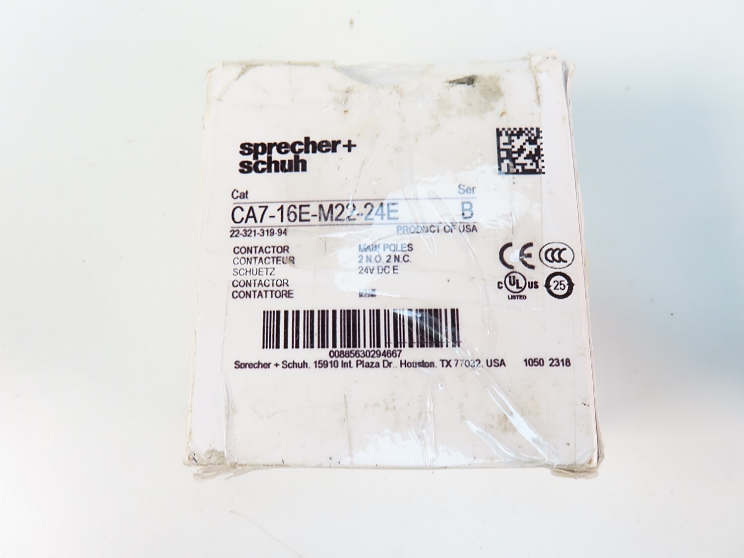 Sprecher + Schuh CA7-16E-M22-24E Contactor 24VDC Coil 2NO 2NC NEW IN BOX