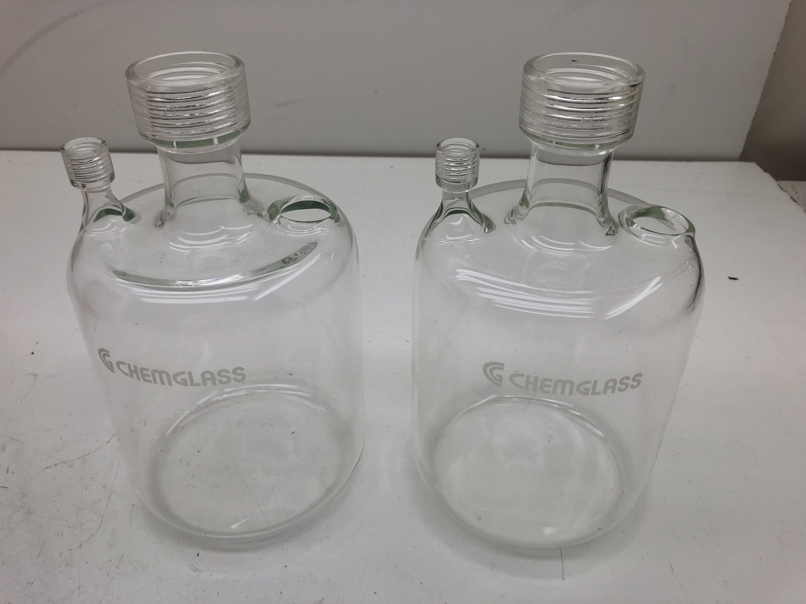 (QTY.2) CHEMGLASS 125 MM OD MAIN CONGEALING TEMP CHAMBER