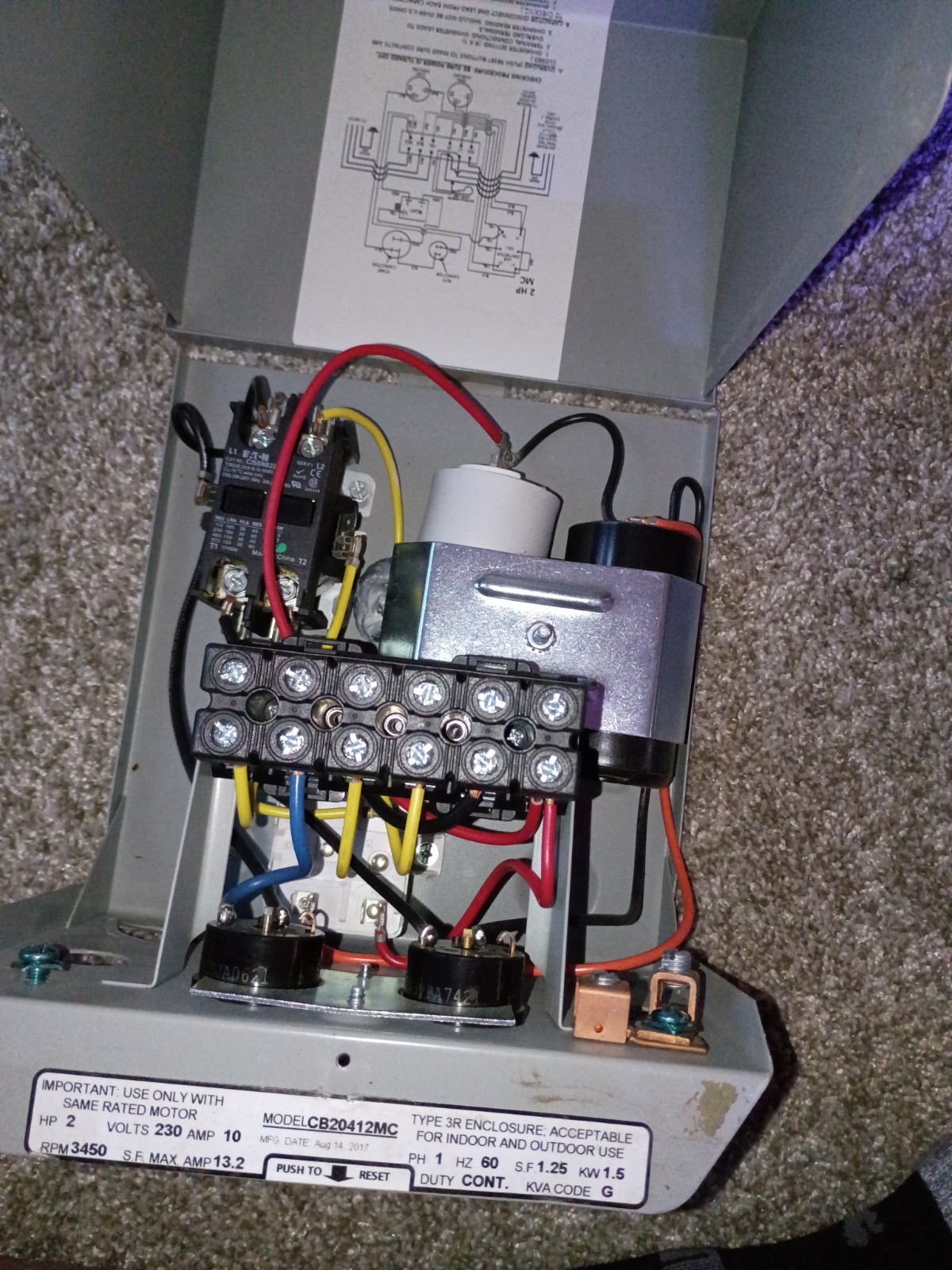 Goulds CB20412MC 2HP 1PH 60HZ 230V MC Control Box