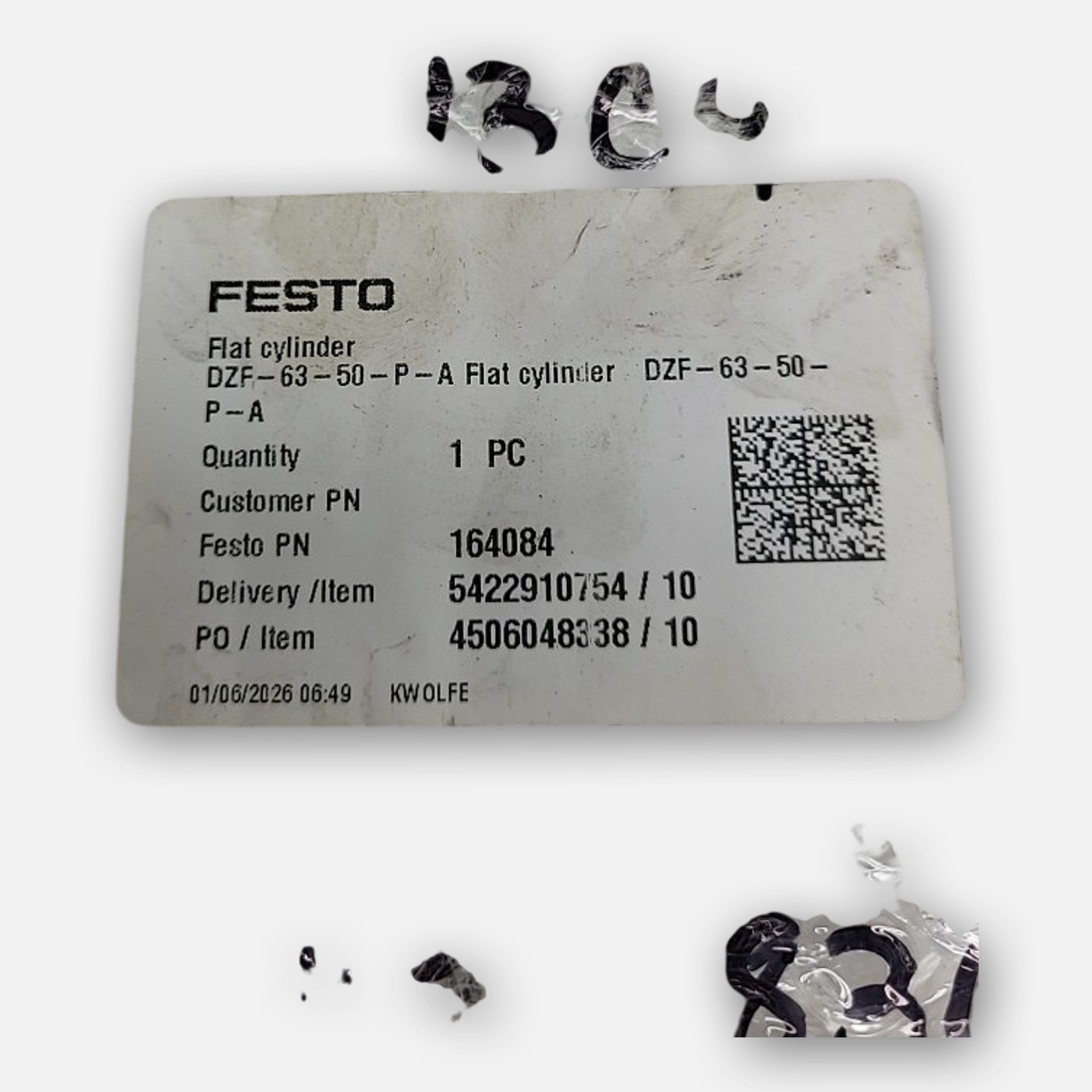 NEW FESTO DZF-63-50-P-A FLAT CYLINDER