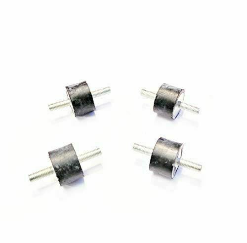4 Rubber Vibration Isolator Mounts (1-1/2 Dia x 1″ Ht) 3/8-16 x 1″ Length Male S