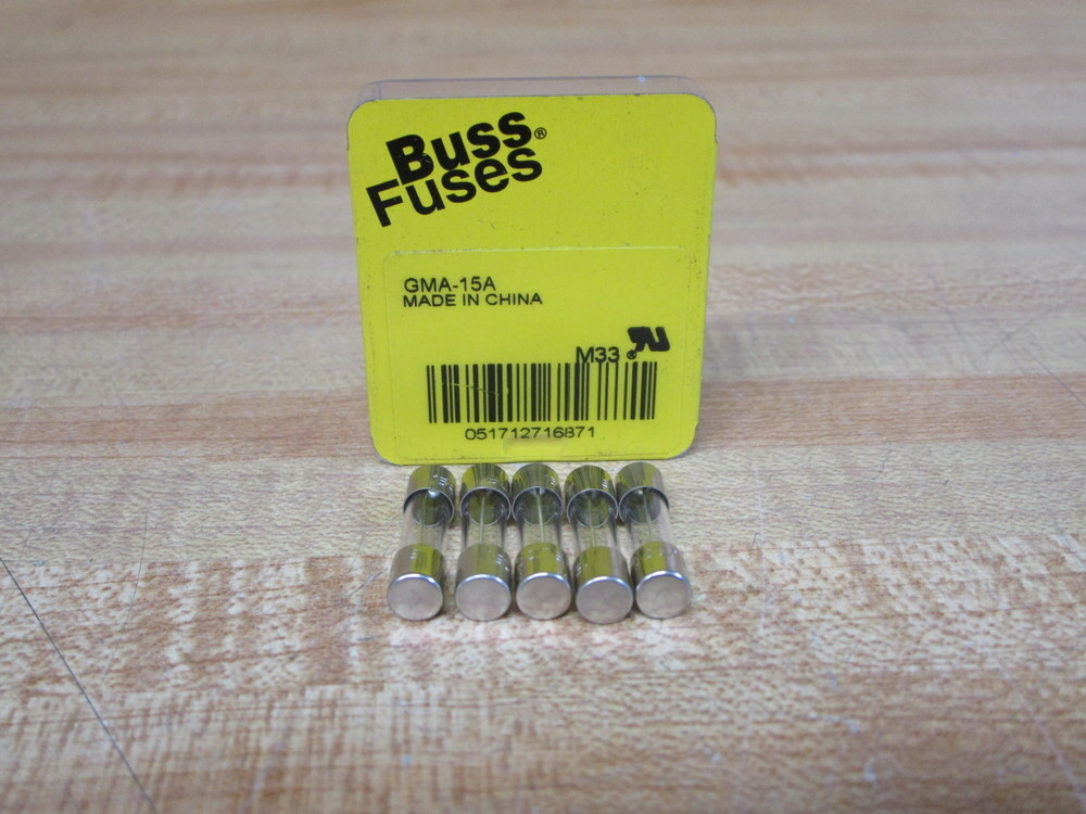 Buss GMA-15A Bussmann Fuse Cross Ref 1CJ37 (Pack of 10)