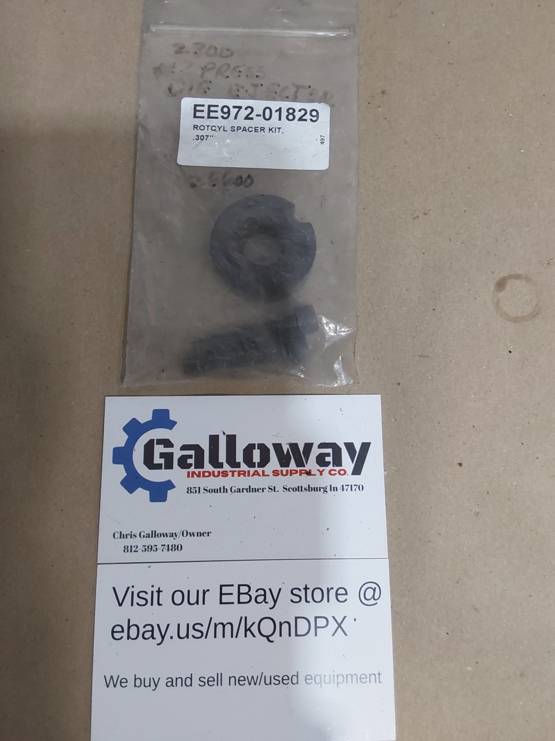 DANAHER CONTROLS Spacer Kit EE972-01829 ROTCYL- .307″- New in Pkg