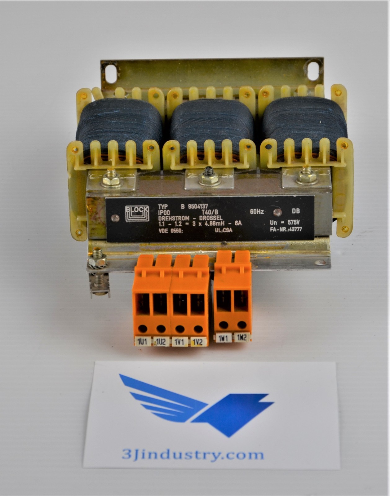 BLOCK – B 9504137 – IP00 T40/B – Drehstrom Drossel BLOCK Reactance