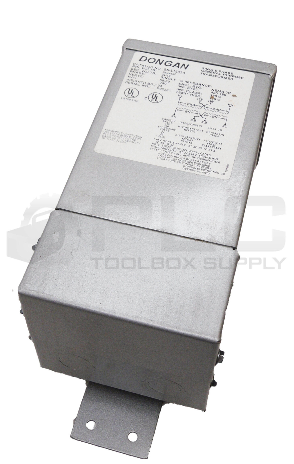 NEW DONGAN 85-LM030 SINGLE PHASE GENERAL PURPOSE TRANSFORMER 240-480V 50/60HZ