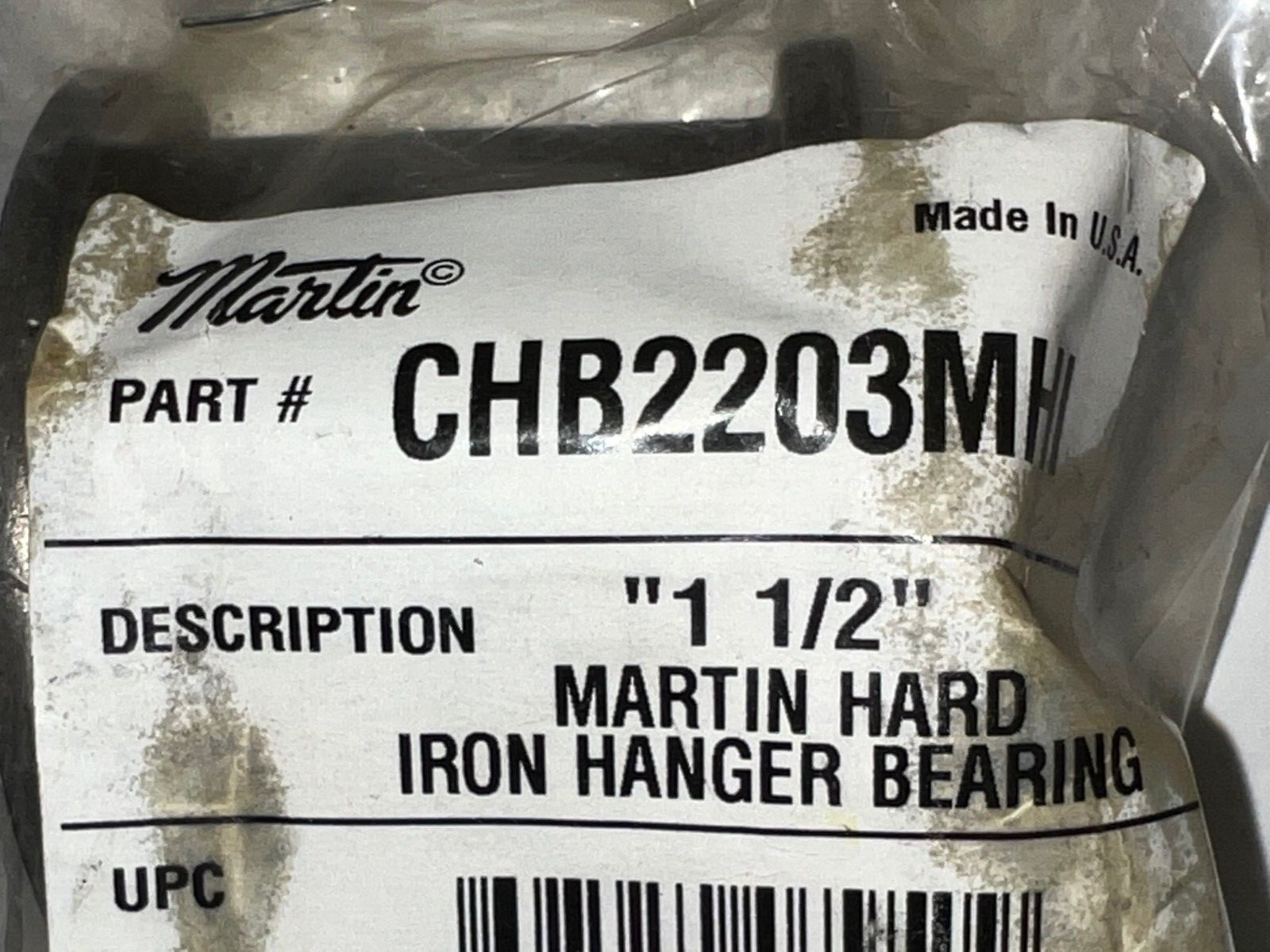 MARTIN HANGER BEARING CHB2203MHI 1-1/2″ SIZE IRON MATERIAL 2-1/2″ OD