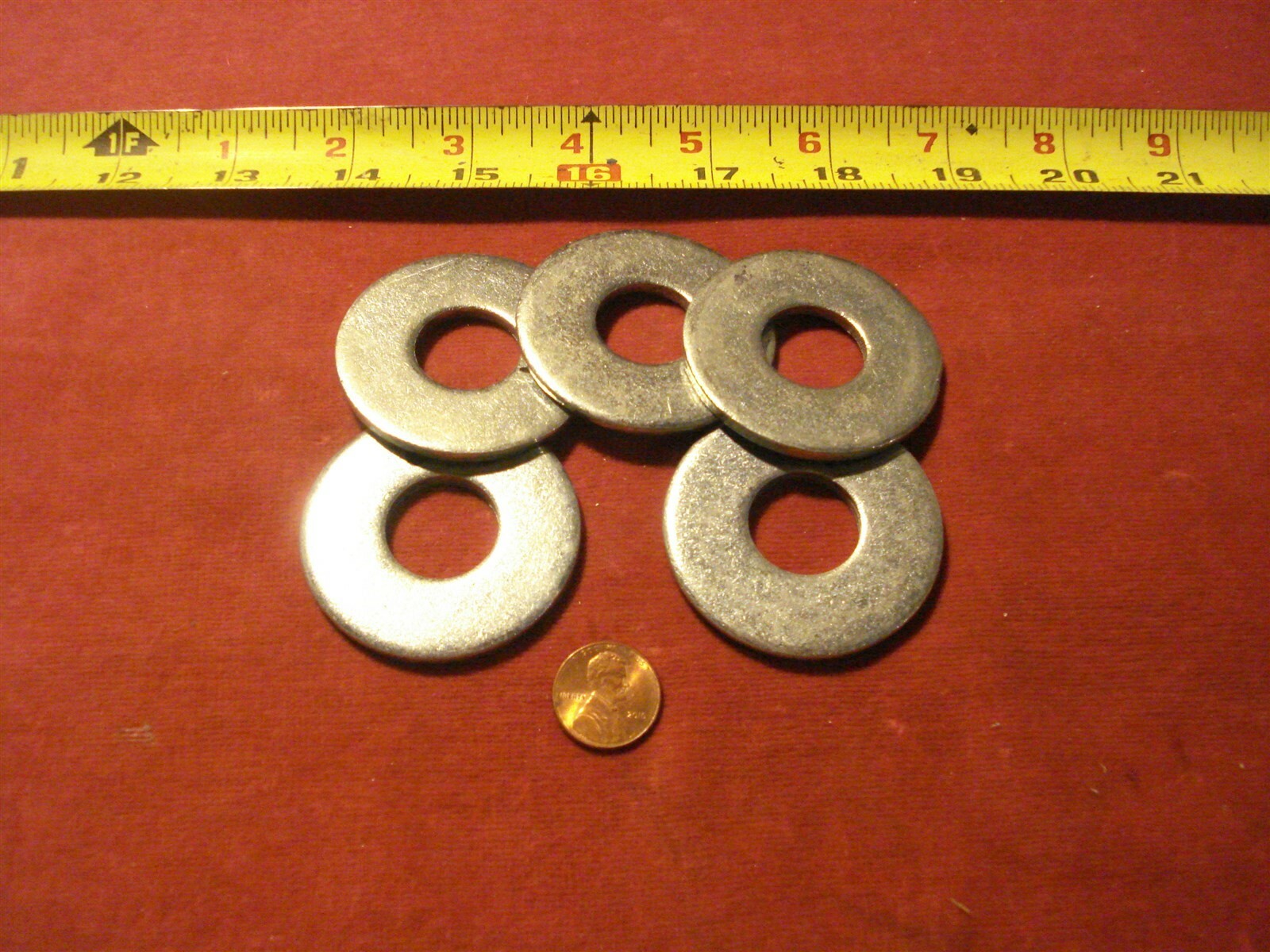 (0092.) Flat Washers Extra Large 3/4″ ID x 2″ OD #5 Zinc Plated