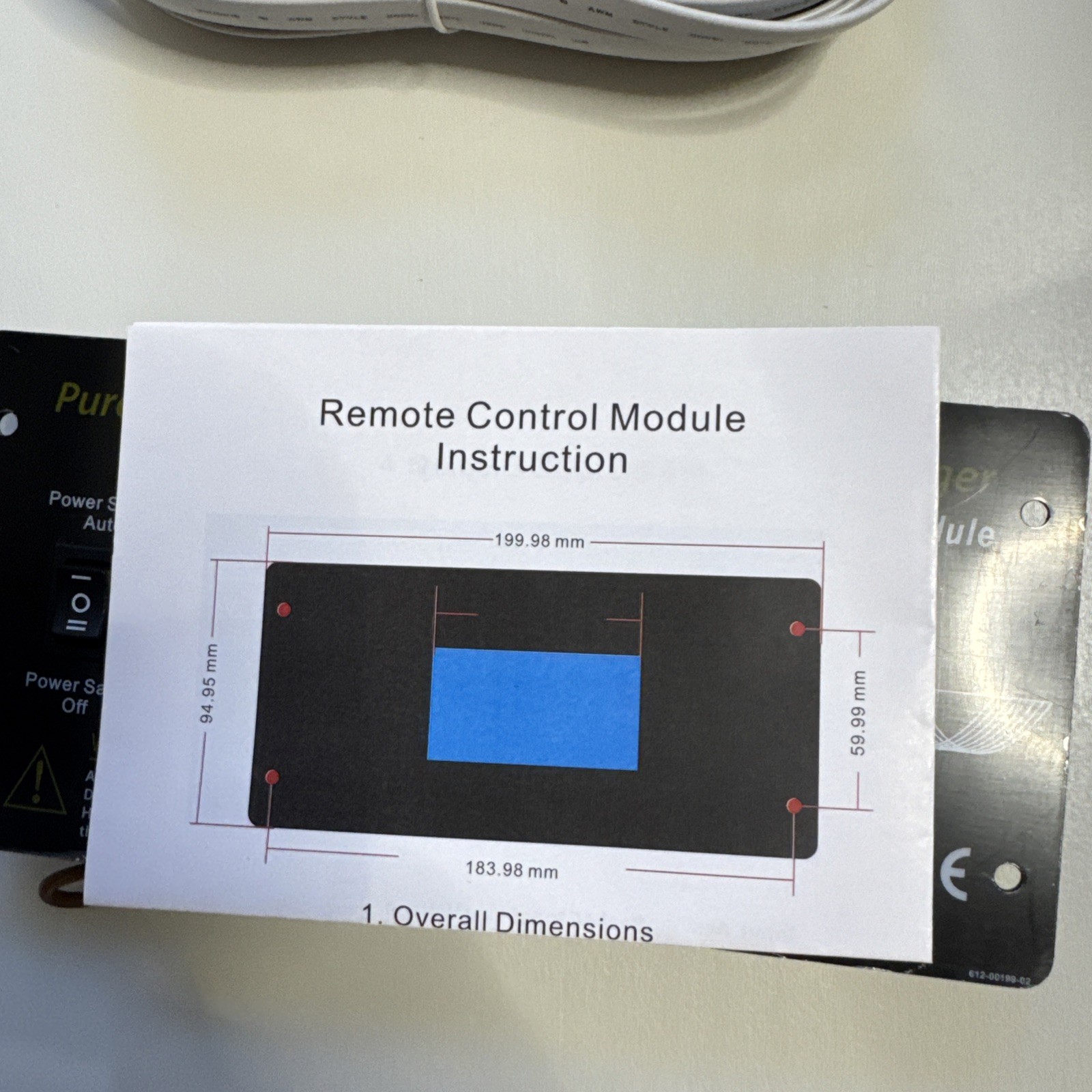 612-00199-02 Pure Sine Wave Inverter Charger Remote Control Module LCD Display