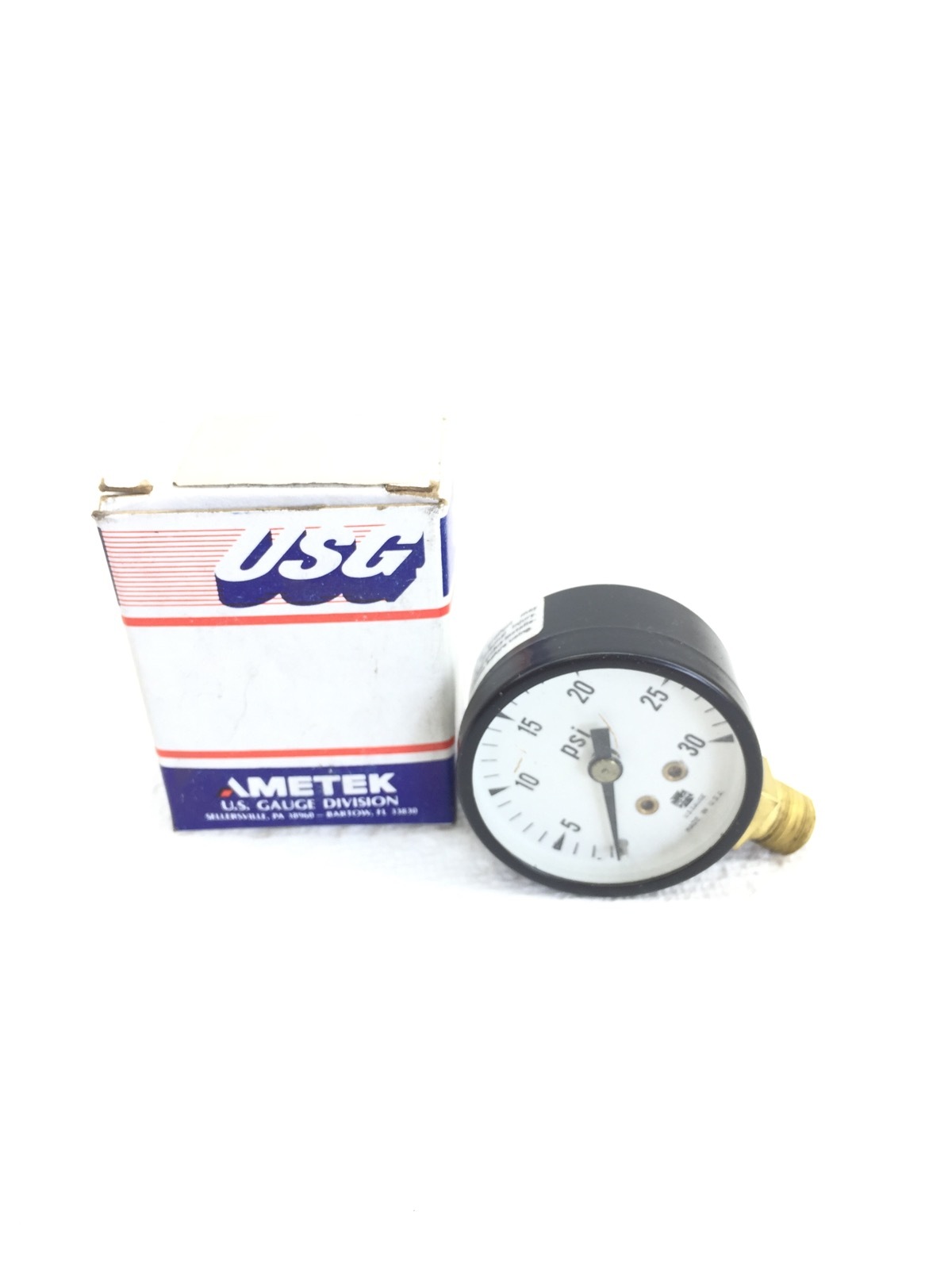 AMETEK USG GAUGE 146001 1-1/2″ P500 30PSI 1/8” NEW IN BOX (A370)